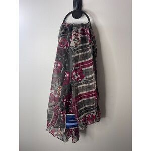 West‎ Loop Womens Scarf Red & Gray 75x30